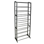 Je Cherche Une Idee Idebox Rg5952 Rack À Chaussures 30 Paires Plastique Noir 140 X 16 X 51 cm