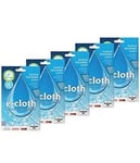 E-Cloth Glass & Polishing Cloth, Sustainable Microfibre Cleaning Cloth Set, Perfect Cleaner for Glass, Windows and Mirrors, Washable and Reusable, 100 Wash Promise, Assorted Colours, 5 Pack