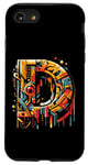 Coque pour iPhone SE (2020) / 7 / 8 Lettre de l'alphabet initiale D dans le style graffiti art