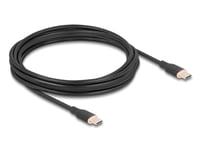 Delock Usb 2.0-Kabel Usb Type-C Hann Til Hann Pd 3.0 60 W 4 M Svart Silikon