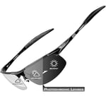 ATTCL Homme Lunettes de Soleil Polarisées Sports Lunette De Soleil Polarisé Al-Mg métal Cadre super léger day-bianse