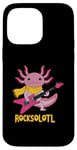 Coque pour iPhone 14 Pro Max Rocksolotl Guitare Axolotl pour enfant