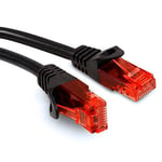 Maclean MCTV RJ45 UTP CAT6 Patchcord Internet Network Ethernet LAN Cable Plug - Plug Lossless Black/Red (20m)