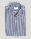 Grigio Cotton Poplin Dress Shirt Blue Stripe