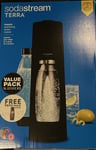 SodaStream Terra Sparkling Water Maker Machine with 2 x 1L Bottle, Pepsi Max Mix