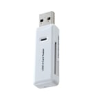 iplusmile High Speed Card Reader Usb 3.0 Card Reader Portable Card Reader Phone Card Reader Card Adapter for Phone Office Pc Supplies (White)