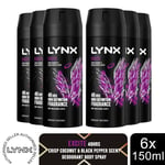 Lynx Body Spray Excite 48-H High Definition Fragrance Deo For Men, 6x150ml