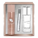 JE T'AIME A La Folie Coffret pour Femme Eau de Parfum 100 ml + Déodorant 150 ml + Vapo de Sac 12 ml 1 Unité • EVAFLORPARIS