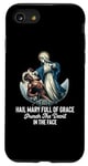 Coque pour iPhone SE (2020) / 7 / 8 Je vous salue Marie pleine de grâce Punch the Devil in the Face Catholic