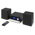 Audizio 102.326 Toulon Compact Stereo HiFi System CD,BT,MP3 Black/Silver