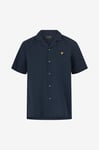 Lyle & Scott - Skjorta Cotton Poplin Resort Sleeve - Blå