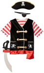 Melissa & Doug Déguisement Pirate, Costume pour filles et garçons avec accessoires, Jeu de rôle, Jouet créatif, Cadeau pour enfants 3+, Parfait pour halloween ou carnaval