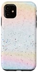 Coque pour iPhone 11 Esthétique arc-en-ciel pastel pailleté