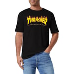 Thrasher Flame T-shirt för män - vuxen, 3xl Black-White S