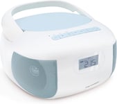 Lecteur Cd Radio Portable Bluetooth C?leste, Mp3 Avec Port Usb, Lecteur Carte Micro Sd, Poste Radio Cd - Bleu - 477187