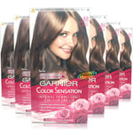 6x Garnier Color Sensation 6.0 Precious Dark Blonde Permanent Hair Colour Cream