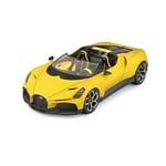 Bburago -1/18 Bugatti Mistral - Jaune Voiture Plus en métal à l’échelle 1/18ème à Portes, Capot et Coffre ouvrants. Habitacle et Moteur détaillés, Aléatoire