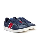 BNWT  FRED PERRY Leather Trainers  Carbon Blue  Size 7  Boxed