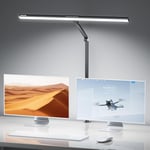 CHICLEW Lampe de Bureau LED Puissante, 18W 60cm Lampe Bureau à Pince Intensité Variable, 5 Luminosité 5 Températures Couleur Protection Yeux Ecran pc pour Design,Lecture, Contrôle Tactile