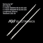 KIT 2 BARRES DE BARRES 60 TV LED SAMSUNG 2012SVS46-7032NNB-3D-10PIN UE46ES7000