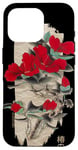 iPhone 16 Pro Japanese Tsubaki flower in retro grunge flower aesthetic Case