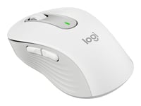 Logitech Signature M650 L LEFT - Souris - grande taille - pour gauchers - optique - 5 boutons - sans fil - 2.4 GHz, Bluetooth - récepteur USB Logitech Logi Bolt - blanc cassé