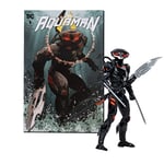 McFarlane Toys DC Direct Page Punchers Black Manta Figurine d'action de 17,8 cm – Archenemy Incroyablement détaillé avec Ultra Articulation, épées de Poignet, Lance, Bande dessinée et Carte d'art à