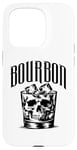 Coque pour iPhone 15 Pro Crâne de whisky bourbon - squelette vintage amateur de whisky