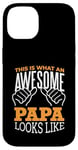 Coque pour iPhone 14 This what an awesome pa looks like Fun Hands Meme