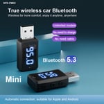 USB Bluetooth 5.3 FM-lähetin Langaton handsfree-musiikkivastaanotin autosarja USB-handsfree-puhelu MP3-soitin Autotarvikkeet