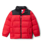 Columbia Youth Boys Puffect 2 Jacket, Puffer Jacket, Mountain Red, Black, XS