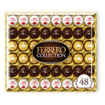 Ferrero Collection Pralines, Christmas Chocolate Gift, Chocolate Hamper, Gifts for Women and Men, Coconut Raffaello and Dark Chocolate Rondnoir, Box of 48 (518g)