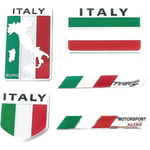 Bilsticker Italiensk flagga aluminiumlegering Italien emblem märke kreativ