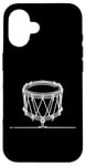 Coque pour iPhone 16 Art ligne Bodhráns pour musiciens Bodhrán