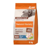 Nature's Variety Healthy Grains - Croquettes pour Chien Adulte Medium/Maxi - Poisson Blanc - 12kg