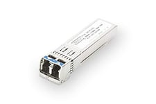 DIGITUS Module SFP+ - 10 Gbit/s - Compatible HP - Mini GBIC - pour câble à fibre optique multimode - LC duplex - longueur d'onde 850 nm - portée 300 m - Plug & Play