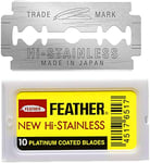 THE SHAVE FACTORY 10 Feather Double Edge Razor Blades, Yellow