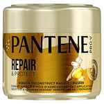 Pantene pro-v, masque cheveux repair & protect, à la kératine, pour cheveux fragiles et abîmés, aide à combattre les signes des agressions en 1 seule application, format 300 ml