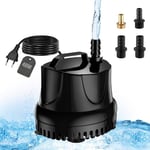 Lnicez Pompe a Eau 40W 3000L/H Pompe Aquarium Ultra Silencieux Pompe Bassin Pompe Submersible Avec 1.8m Câble,4 Buses Pompe à Eau Pompe Eau Pour Fontaines,Jardins,Baignoires, étangs