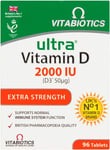 Vitabiotics Ultra Vitamin D Tablets 2000IU Extra Strength - 96 Count  Pack of 1