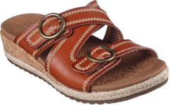 Skechers Womens Wedge Sandals Breezie Spring is Calling Slip On brown UK Size