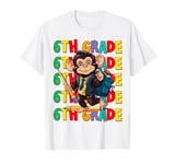 Kids Sixth 6th Grade Back To School Cute Monkey Boys Girls T-Shirt