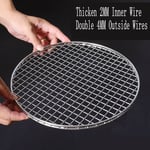 Grille de charbon de bois ronde pour barbecue,grille avec cadres circulaires doubles,filet à mailles,qualité alimentaire,acier inoxydable 304,4mm,HQ DW01 - Type 50CM Diameter