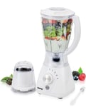 Geepas 550W 2 in 1 Food Jug Blender Ice Crusher, Mill,Coffee/Spice Grinder White