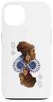 Coque pour iPhone 13 Black History Month Carte afro Motif Reine de pique Noir