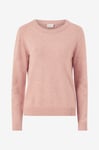 Vila - Tröja viRil L/s O-neck Knit Top - Rosa