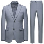 (Veste+Pantalon) Costume Homme De Marque 2 Pièces Slim 2 Boutons Vêtement Masculin Luxe Robe De Monsieur Costume Homme Décontracté