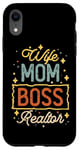 Coque pour iPhone XR Wife Mom Boss Realtor Courtier hypothécaire Agent immobilier