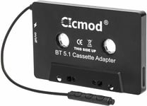 Bluetooth Cassette Adaptateur Universel Autoradio Bande AUX Adaptateur 5.1 Noir(Q814)