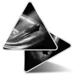 2 x Triangle Stickers  10cm - BW - Anaconda Snake  #42988